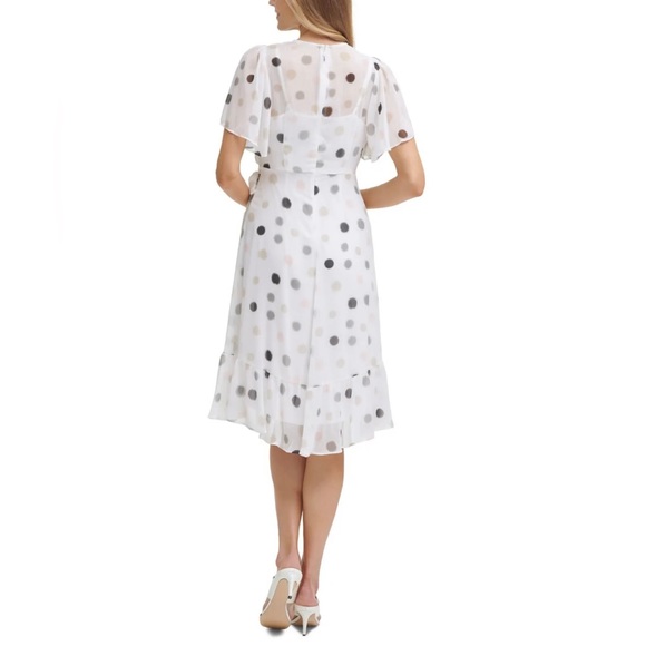 Calvin Klein White Polka Dot Dress - Picture 6 of 7